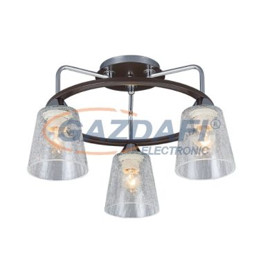 ELMARK 955ZORY3 "Zory" csillár, 3xE27, wenge/króm, 540x230mm, A++-E