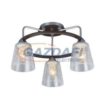   ELMARK 955ZORY3 "Zory" csillár, 3xE27, wenge/króm, 540x230mm, A++-E