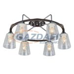   ELMARK 955ZORY6 "Zory" csillár, 6xE27, wenge/króm, 690x230mm, A++-E