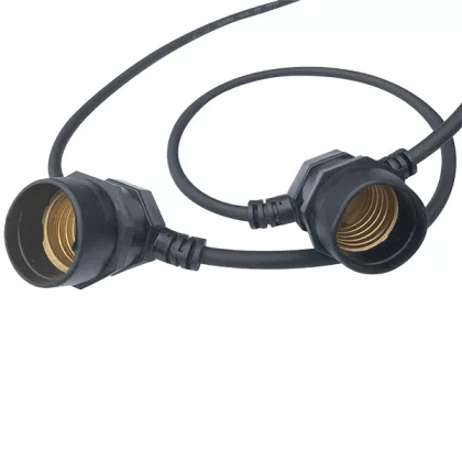   ELMARK 961527 Kültéri kábel izzófoglalatokkal, 15xE27, IP44, H05RN-F 2x1.0mm2, 5m