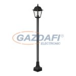   ELMARK 96511F/BL PAUL kültéri állólámpa 1XE27 fekete H1231 IP44 Hossz:190/Ma:1231/Szé:190