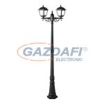ELMARK 96511F2/BL PAUL kültéri állólámpa 1XE27 fekete H2174 IP44 Hossz:600/Ma:2174/Szé:190