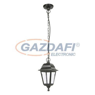 ELMARK 96514P/BL KEVIN kültéri függeszték 1XE27 fekete IP44 Hossz:150/Ma:825/Szé:150