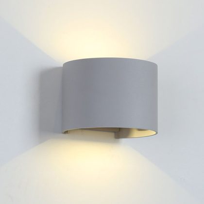   ELMARK 969LED100R/GR LED FALI LÁMPA KEREK 2X5W 4000K IP54 SZÜRKE