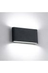 ELMARK 969LEDW12/BL 969 LED FALI LÁMPA KEREK 2X6W 4000K IP65 FEKETE