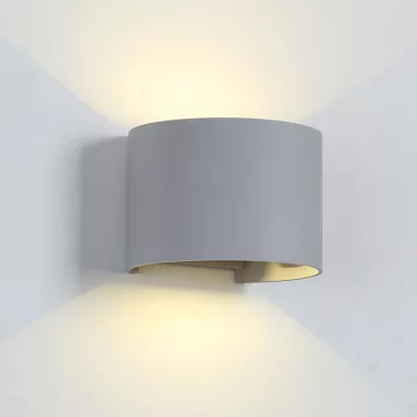 ELMARK 969led100R/GR 969 LED FALI LÁMPA KEREK 2X5W 4000K IP54 SZÜRKE