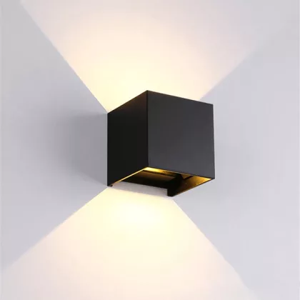   ELMARK 969led100S/BL 969 LED FALI LÁMPA SZÖGLETES 2X5W 4000K IP54 FEKETE