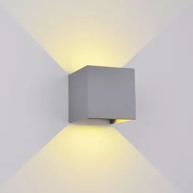 ELMARK 969led100S/GR 969 LED fali lámpa szögletes 2X5W 4000K IP54 szürke