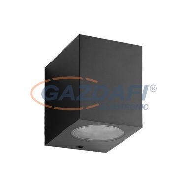 ELMARK 96GRF320/BL GRF320 homlokzat világító 1XGU10 IP54 fekete Hossz:70/Ma:90/Szé:92