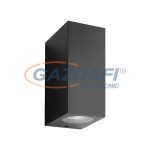   ELMARK 96GRF321/BL GRF321 homlokzat világító 2XGU10 IP54 fekete Hossz:70/Ma:160/Szé:92