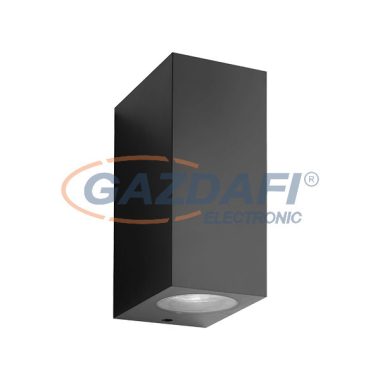 ELMARK 96GRF321/BL GRF321 homlokzat világító 2XGU10 IP54 fekete Hossz:70/Ma:160/Szé:92