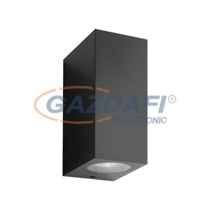 ELMARK 96GRF321/BL GRF321 homlokzat világító 2XGU10 IP54 fekete Hossz:70/Ma:160/Szé:92