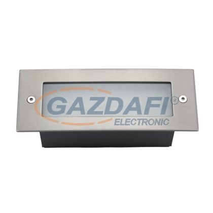   ELMARK 96GRFLED003 LED kültéri, falba süllyeszthet lámpa, 1.5W, 230V, 30lm, 6000-6500K, szatén nikkel, 110x45x54mm, IP54, A++-A, 30000h