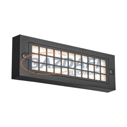   ELMARK 96GRFLED300/6BL GRF300 LED HOMLOKZAT VILÁGÍTÓ 6W 4000K IP65 FEKETE 330LM HOSSZ:255/MA:90/SZÉ:42