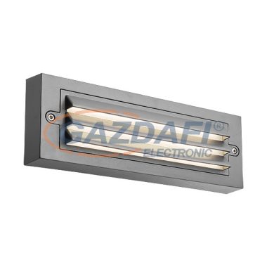 ELMARK 96GRFLED301/6GR GRF301 LED homlokzat világító 6W 4000K IP65 szürke 120lm Hossz:255/Ma:90/Szé:42