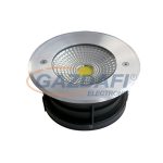   ELMARK 96RAY10 LED ground lamp, Epistar LED, 10W, 230V, 800lm, 5500K, satin nickel, d=150mm, IP67, A++-A