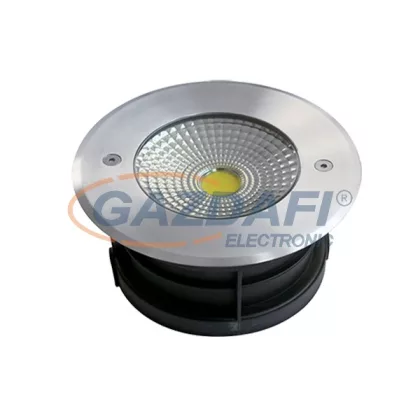   ELMARK 96RAY10 LED ground lamp, Epistar LED, 10W, 230V, 800lm, 5500K, satin nickel, d=150mm, IP67, A++-A