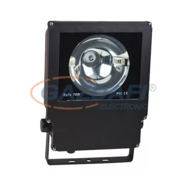 ELMARK 98ATR107 "Atlas" fényvet, MHL, 70W, Rx7s, 230V, fekete, 325x280x230x210x93mm, IP65, A++-C, 0.95A