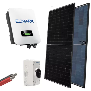 ELMARK 98SOL15003M/7E HÁLÓZATI NAPERM 3F 580W PANELEKKEL + INVERTER ELMARK 15kW