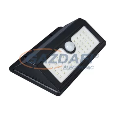 ELMARK 98SOL45 "SOL" LED szolár lámpa mozgásérzékelvel, 45LEDSMD, 250lm, fekete, IP44, 2200mAh, 6-8 méter
