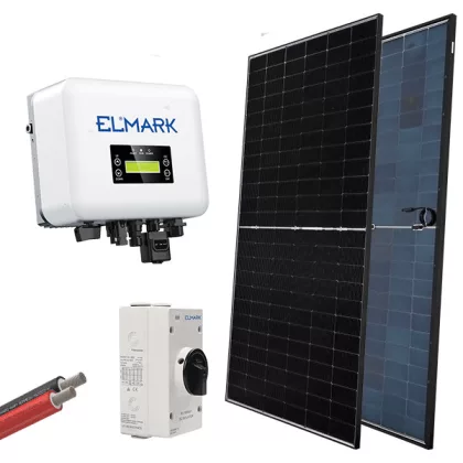 ELMARK 98SOL5000M/7E HÁLÓZATI NAPELEM RENDSZER 1P 580W PANELLEL + ELMARK 5kW INVEZTOR