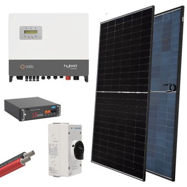 ELMARK 98SOL6003HM/7S HIBRID 3F GYZELEM RENDSZER 580W PANELEKKEL + INVERTER SOLIS 6kW + AKKUMULÁTOR