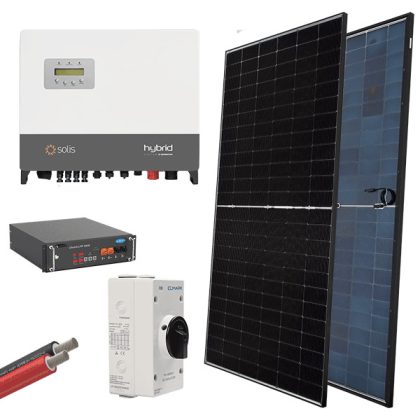   ELMARK 98SOL6003HM/7S HIBRID 3F GYZELEM RENDSZER 580W PANELEKKEL + INVERTER SOLIS 6kW + AKKUMULÁTOR