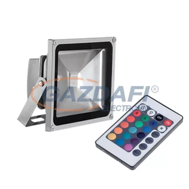 ELMARK 98VEGA30RGB "Vega" LED REFLEKTOR TÁVIRÁNYÍTÓVAL, COB, 30W, 230V, RGB, SZÜRKE, IP65, A++-A, 30000h