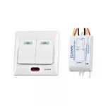   ELMARK 99102 Kétcsatornás távirányító kapcsoló, 220V, 50m, 200W/600W
