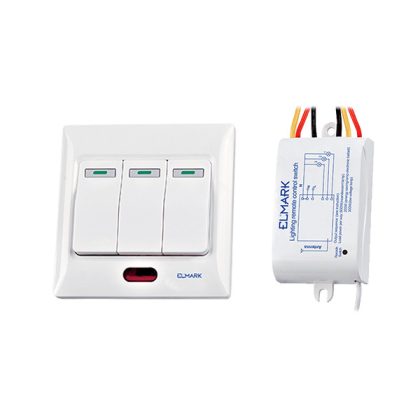 ELMARK 99103 Háromcsatornás távirányító kapcsoló, 220V, 50m, 200W/600W ELMARK 99103 Háromcsatornás távirányító kapcsoló, 220V, 50m, 200W/600W