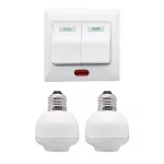   ELMARK 99104 Kétcsatornás távirányító kapcsoló, 220V, 50m, 200W/600W + 2xE27