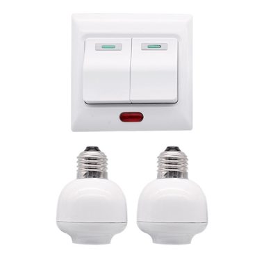 ELMARK 99104 Kétcsatornás távirányító kapcsoló, 220V, 50m, 200W/600W + 2xE27