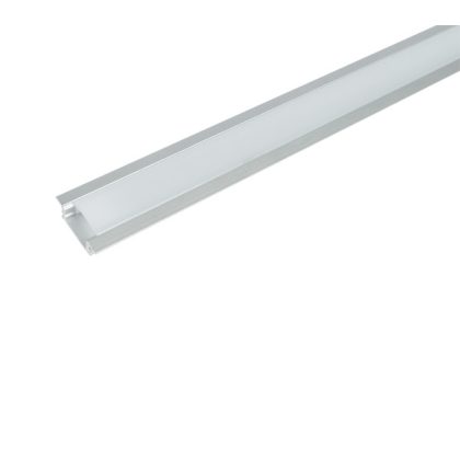  ELMARK 99ACC12 ELM718/2 LED profil, süllyesztett, alumínium, üres, 2m, matt fedél, 15x6mm