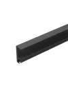 ELMARK 99ACC83CRBL EL-83CR PROFILE FOR WOOD SHELF 2.5M, BLACK
