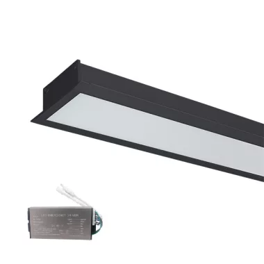 ELMARK 99BM1204048/BLE LED PROFIL süllyesztett S77 48W 4000K 1200mm fekete vészvilágító funkcióval 4560lm IP40 230V alumínium