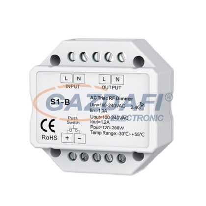   ELMARK 99fényerszabályzóMT Fényerszabályzó kapcsoló modul, Wi-fi 2.4GHz, max. 10 távirányítóhoz, max. 30m hatótáv, okostelefonról és nyomókapcsolóról irányítható