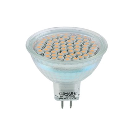 ELMARK 99LED402 LED fényforrás, LED60SMD3528, GU5.3, 3W, 12V, piros, A+