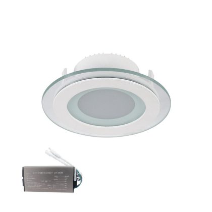 ELMARK 99LED640E Süllyesztett kerek LED panel üveg borítással, vészvilágító funkcióval, Ep