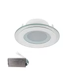   ELMARK 99LED641E Süllyesztett kerek LED panel üveg borítással, vészvilágító funkcióval, Epistar SMD, 18W, 230V, 1440lm, 2700-3000K, fehér, d=200mm, IP40, A++-A, 30000h
