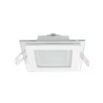   ELMARK 99LED642 Süllyesztett szögletes LED panel üveg borítással, Epistar SMD, 6W, 230V, 480lm, 4000-4300K, fehér, 97x97mm, IP40, A++-A, 30000h