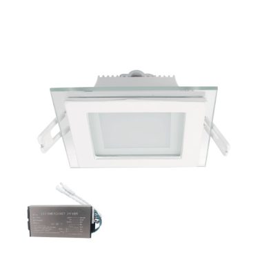 ELMARK 99LED644E Recessed Square LED Panel Glass Cover, Emergency Lighting Function, Epist
