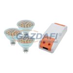   ELMARK 99set3LED395 LED szett: Tápegység, 12W + 3db LED fényforrás, LED21SMD, GU5.3, 3W, 12V, 4000K, 30000h