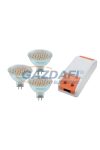 ELMARK 99set3LED398 LED szett: Tápegység, 12W + 3db LED fényforrás, LED60SMD, GU5.3, 3W, 12V, 2700K, 30000h