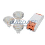   ELMARK 99set3LED601 LED szett: Tápegység, 12W + 3db LED fényforrás, LEDSMD, GU5.3, 3W, 12V, 4000K, 30000h