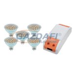   ELMARK 99set5LED396 LED szett: Tápegység, 18W + 5db LED fényforrás, LED21SMD, GU5.3, 3W, 12V, 2700K, 30000h