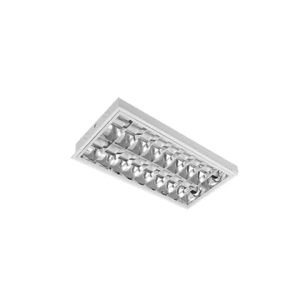   ELMARK 9LBM260LEDCW "Lena" Süllyesztett tükrös LED armatúra fénycsövekkel, 2x9W, G13, T8, 230V, 1170lm, 6400K, fehér, 595x295x70mm, IP21, A++-A, 30000h