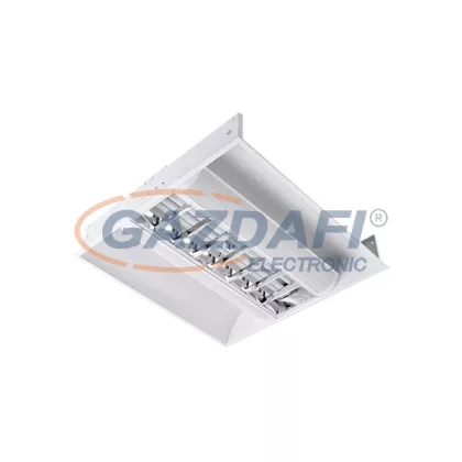   ELMARK 9PMBME255LEDCW "Pola" Süllyesztett tükrös LED armatúra, 2x20W, 2G11, PLL, 230V, 3600lm, 5500K, fehér, 595x595x80mm, IP21, A++-A, 30000h