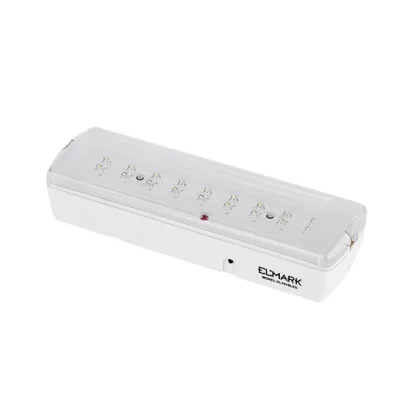   ELMARK 9XL101BLED LED vészvilágító lámpa, SMD, 18x0.1W, 230V, 60lm, 6200-6500K, 246x76x41mm, 4h, IP21, 20000h, A++-A