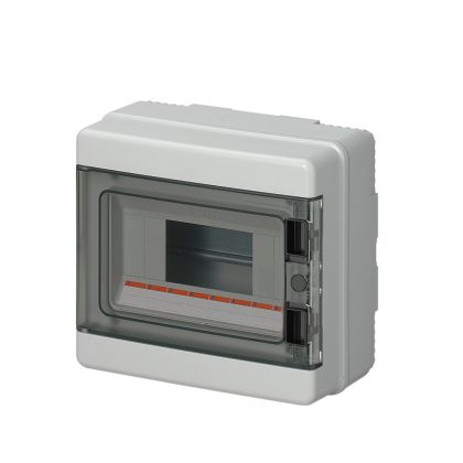 ELMARK EC62008E EC620 SURFACE MOUNT. ENCLOSURE 8 MOD. (1X8) IP65, HALOGEN FREE UV RESISTAN