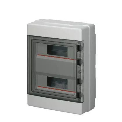 ELMARK EC62024E EC620 SURFACE MOUNT. ENCLOSURE 24 MOD. (2X12) IP65, HALOGEN FREE UV RESIST